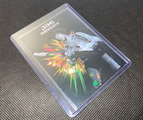 Jimi Hendrix Shredding Guitar Custom Refractor Holo Foil Trading Card - Picture 3 of 5