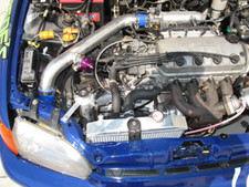 Cxracing Intercooler Piping Tube Kit For 88-00 Civic D D16 B16 B18 Blue Hoses