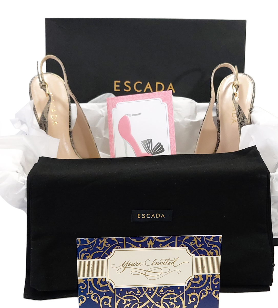Escada Python Print Leather 7 US 4UK Women's Pointed Toe Escada Python Print Leather 7 US 4UK Women's Pointed Toe