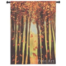 Colores del Otoño II Tapiz de Pared Paisaje Abstracto Paisaje Moderno Árboles 40"x53"