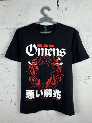 Bad Omens Black Metal Logo T Shirt Merch Gothic Size L | eBay