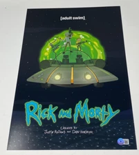 Dan Harmon Signed Autograph 12x18 Poster Photo Rick & Morty Creator Beckett COA