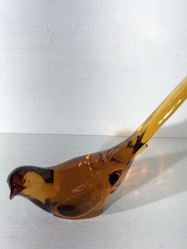 Vintage Fenton Amber “Birds Of Happiness” Animal Hunting Figurine