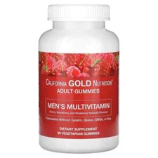 California Gold Nutrition Men's Multivitamin Gummies Mixed Berry 90pcs NEW
