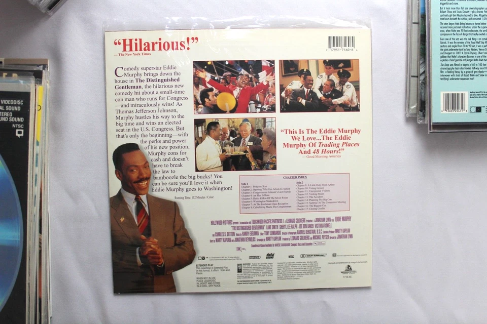 THE DISTINGUISHED GENTLEMAN laserdisc LD EDDIE MURPHY COMEDY *QUICK SHIP* — 第 2/2 张图片