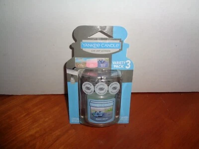 Yankee Candle Car Jar Air Freshener Variety 3 Pk Sun Sand, Pink Sands Beach Walk