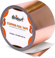 Double-Sided Conductive Copper Tape 2"x12yd - Soldering, Crafts, Grounding