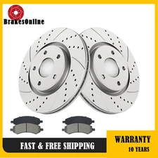 330mm Front Brake Rotors Pads fit for Chrysler Pacifica 2017-21 Drilled Slotted