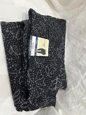 Terra  Sky High Rise Fitted Leggings Plus Women Shibori Bandana Black/Gray New