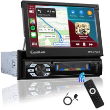 Single 1DIN 7" Autoradio Apple CarPlay Android Auto FM Bluetooth USB TouchScreen