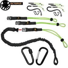 KwikSafety OCTOPUS 3 Pack Heavy Duty Tool Lanyard Detachable Straps & Carabiners