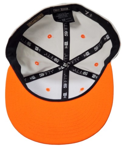 New Era 59fifty Hardwood Classics Cavaliers CAVS Fitted White & Orange Hat Cap - Picture 6 of 13