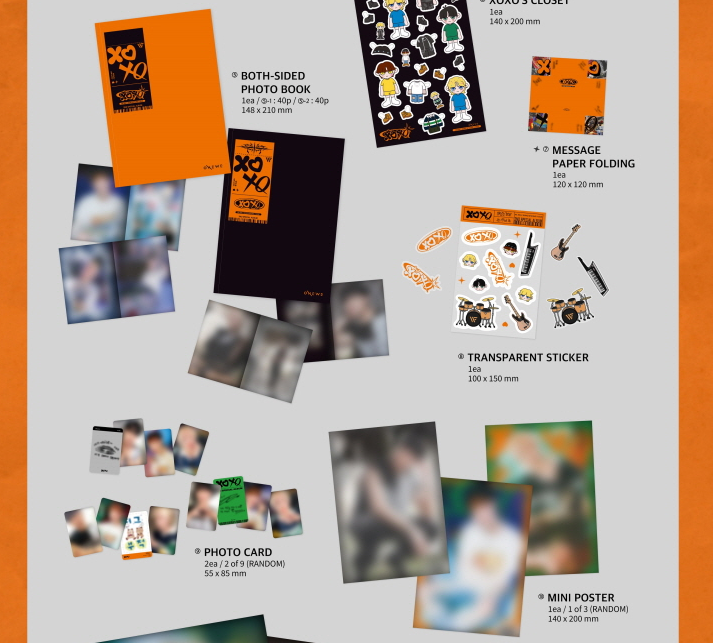 Xoxo - incl. 2 Lyrics Postcard, Xoxo's Closet, Both-Sided