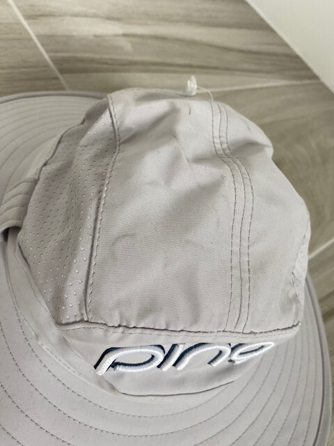 PING Golf Womens One Size Boonie Bucket Golf Hat Vented Mesh Pony Tail Blue PING Women main image 3