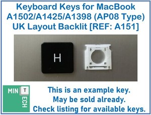 Tastatur Ersatz Tasten für MacBook A1502/A1425/A1398 (Typ AP08) UK Hintergrundbeleuchtung