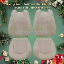 Front Bottom Top Leather Seat Cover Perforated Black For 2008-12 Buick Enclave