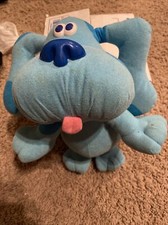 1997 Blue's Clues Talking BLUE 12" Plush Stuffed Animal Toy by Tyco P