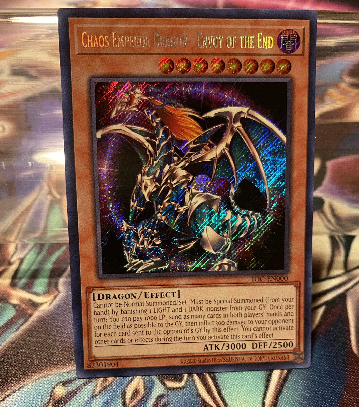 NM Yugioh Chaos Emperor Dragon Envoy of the End IOC-EN000 25th Reprint (IOC-000)