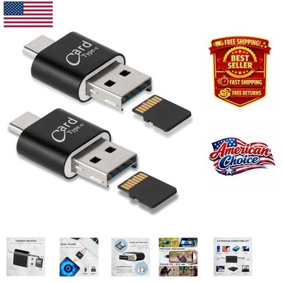 Effortless File Management with 2 Pack Micro SD Card Reader - USB & C Combo