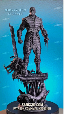 Sub-Zero Mortal Kombat 1/16 Scale Resin 3d printed model kit
