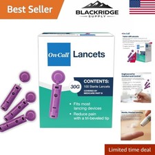 Universal-Fit Sterile Lancets for Blood Glucose Testing - 100 Pack, 30 Gauge