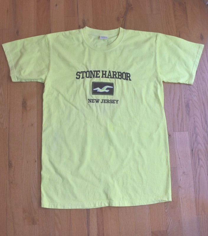 NEW Unisex Stone Harbor fluorescent lime yellow cotton t-shirt (M) by Kenya