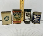 4 Vintage Spice Tins VERY RARE Cardboard Ginger w ROSE 3 Cardboard 1 litho