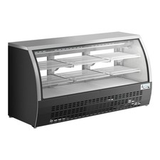 82" Black Curved Glass Refrigerated Deli Case