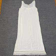 Vintage GS Townson  Co Nightgown One Size White Maxi Lace Dress Sheer USA 80s
