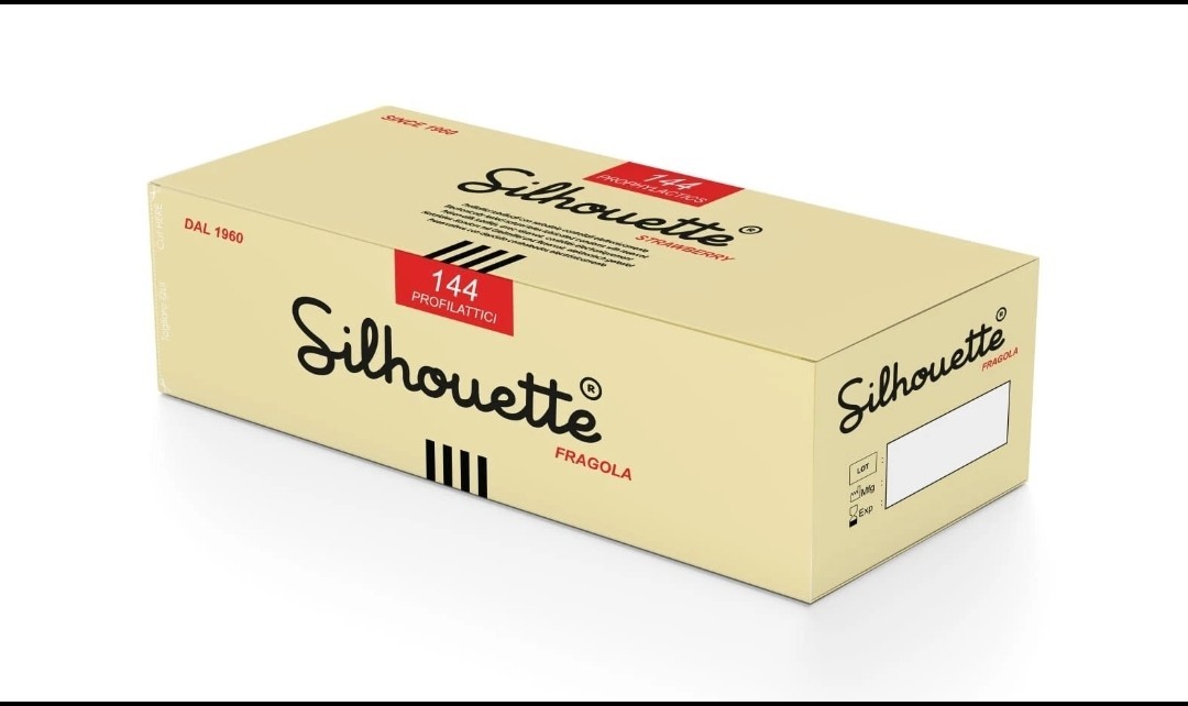 Preservativi Fragola Profilattici PAMITEX Silhouette aromatizzati Box da 144