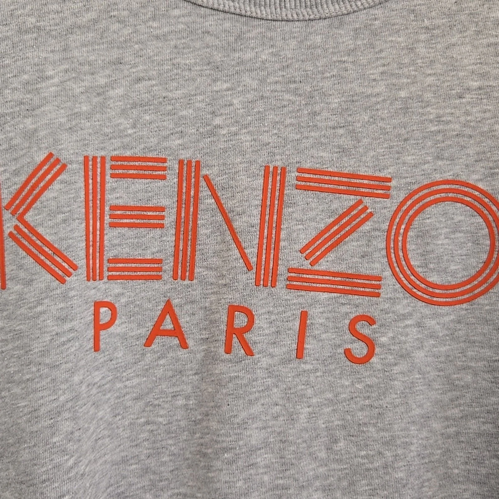 Abito Kenzo Kids Paris taglia 16A grigio manica lunga mini dress con logo davanti