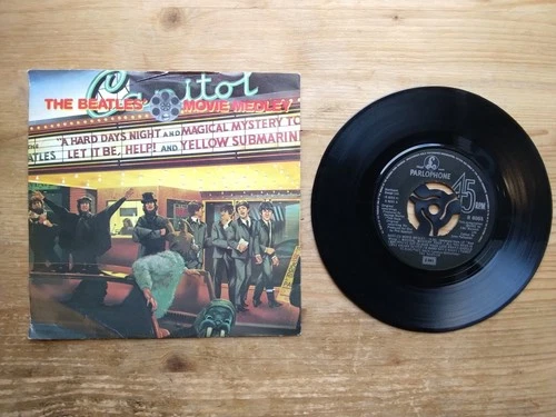 The Beatles Movie Medley Very Good 7" Single Vinyl Record R6055 (AJ1)