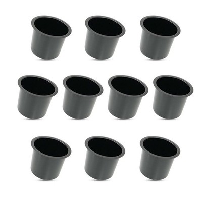 Yuanhe Aluminum Jumbo Cup Holder - 10 Pack Black Poker Table Cup Holder Inser...