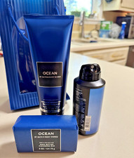 Bath and body Works men  s collection OCEAN body cream, body mist  Bar soap-New