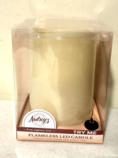 Led Ivory Pillar Candle with Timer