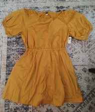 NWT Old Navy Yellow Golden Dress w Peekaboo Back - Size L