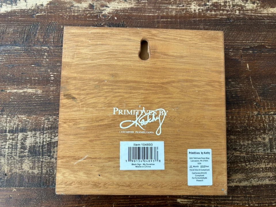 Primatives By Kathy “You Are My Sunshine”  Wood Wall Plaque, 6x6x1 - Image 4 of 4