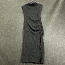 ANTHROPOLOGIE Cowl-Neck Textured Column Midi Dress Women's Size SP