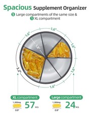 Organized Lightweight Transparent Visible Airtight Moisture-proof Pill Organizer