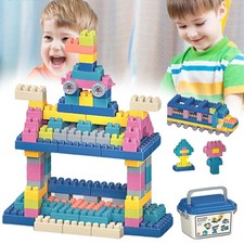 150x Baustein Set Kinder Baukl&ouml;tze Bauspielzeug Lernspielzeug Baby Stapelbl&ouml;cke