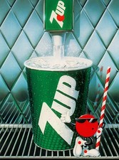 Letrero de metal arte de pared anuncio 7up cool spot