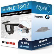 Für BMW 5er Touring (Kombi) 91- AUTO HAK Anhängerkupplung starr + 13polig E-Satz