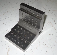 MACHINIST LATHE MILL Precision Ground Right Angle Set Up Block Threaded Holes