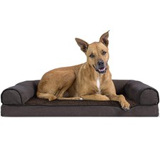 Furhaven Orthopedic Dog Bed for Large/Medium Dogs w/ Removable Bolsters  Was...