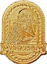 Owl holding Letter  in beak - shaped, framed style Wax Seal Stamp head