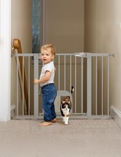 29-48" Extra Wide Baby Gate with Adjustable Cat Door,Easy Install Pressure/Ha...