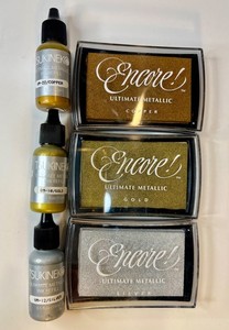REDUCED! Tsukineko Encore Ultimate Metallic Ink pads and refills - you choose!