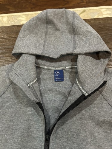 GAP Boys Fit Tech Grey Zip Hoodie & Black Joggers Set - Picture 2 of 8