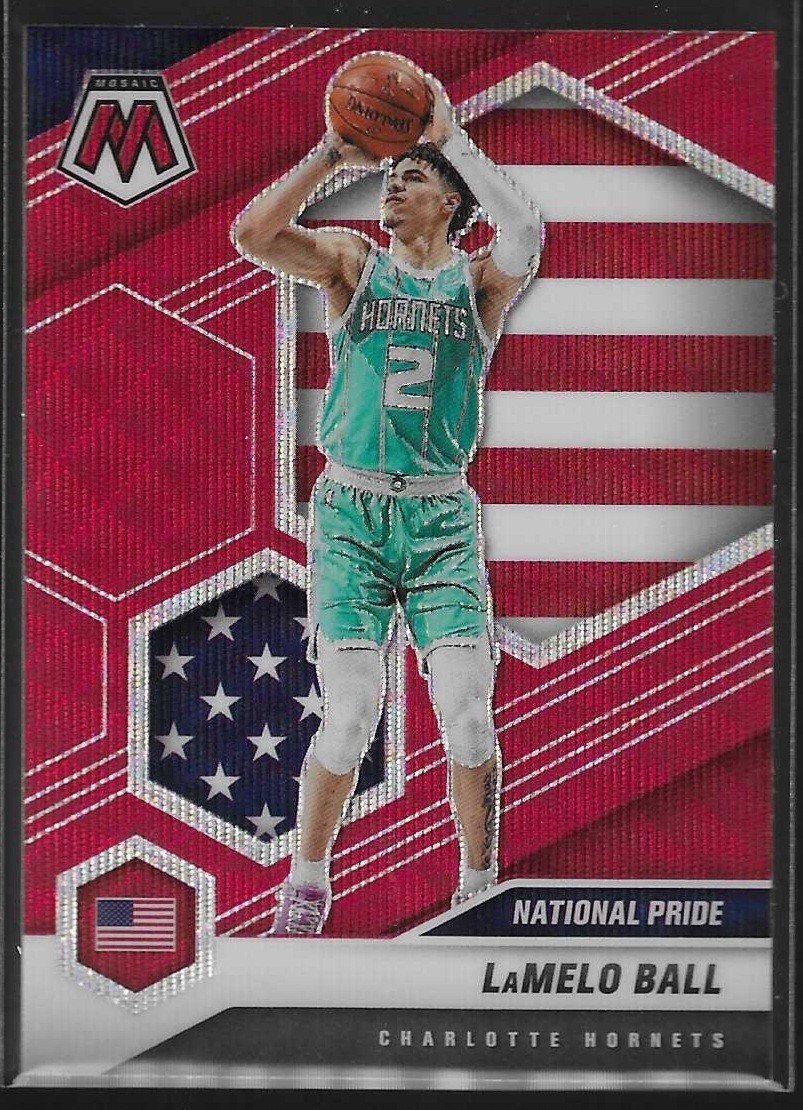 LaMelo Ball 2020-21 Panini Mosaic RC National Pride Red Wave Prizm