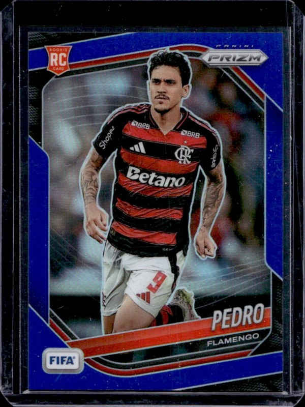 2025-26 Panini Prizm FIFA Pedro RC Blue Prizm Rookie #/199